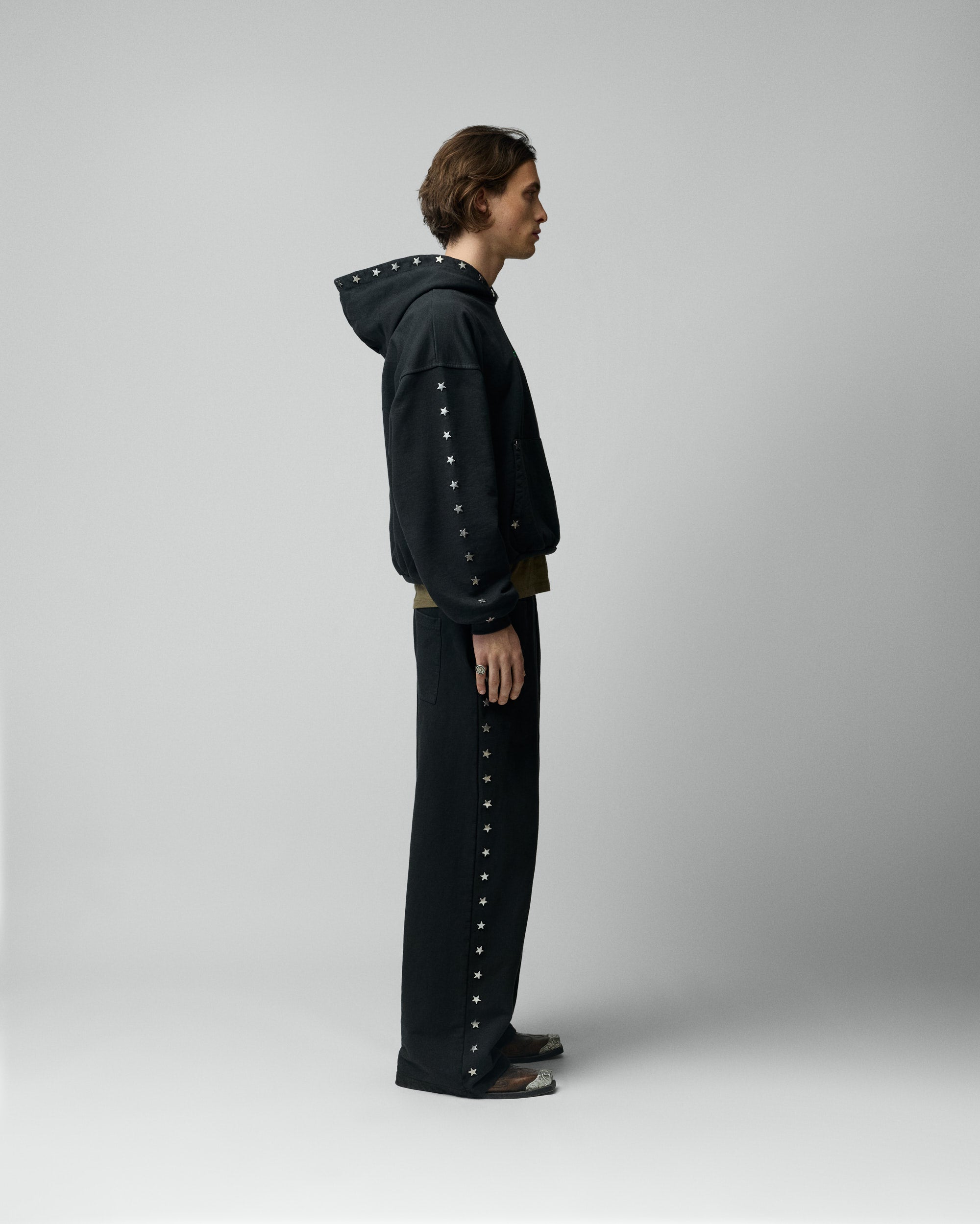 Stars Studded Coal Sweatpants