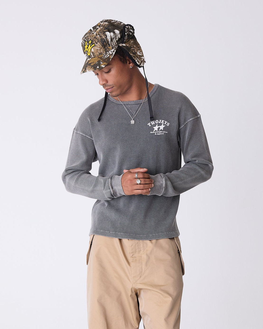 Antracita Basic Waffle Long Sleeve – Twojeys