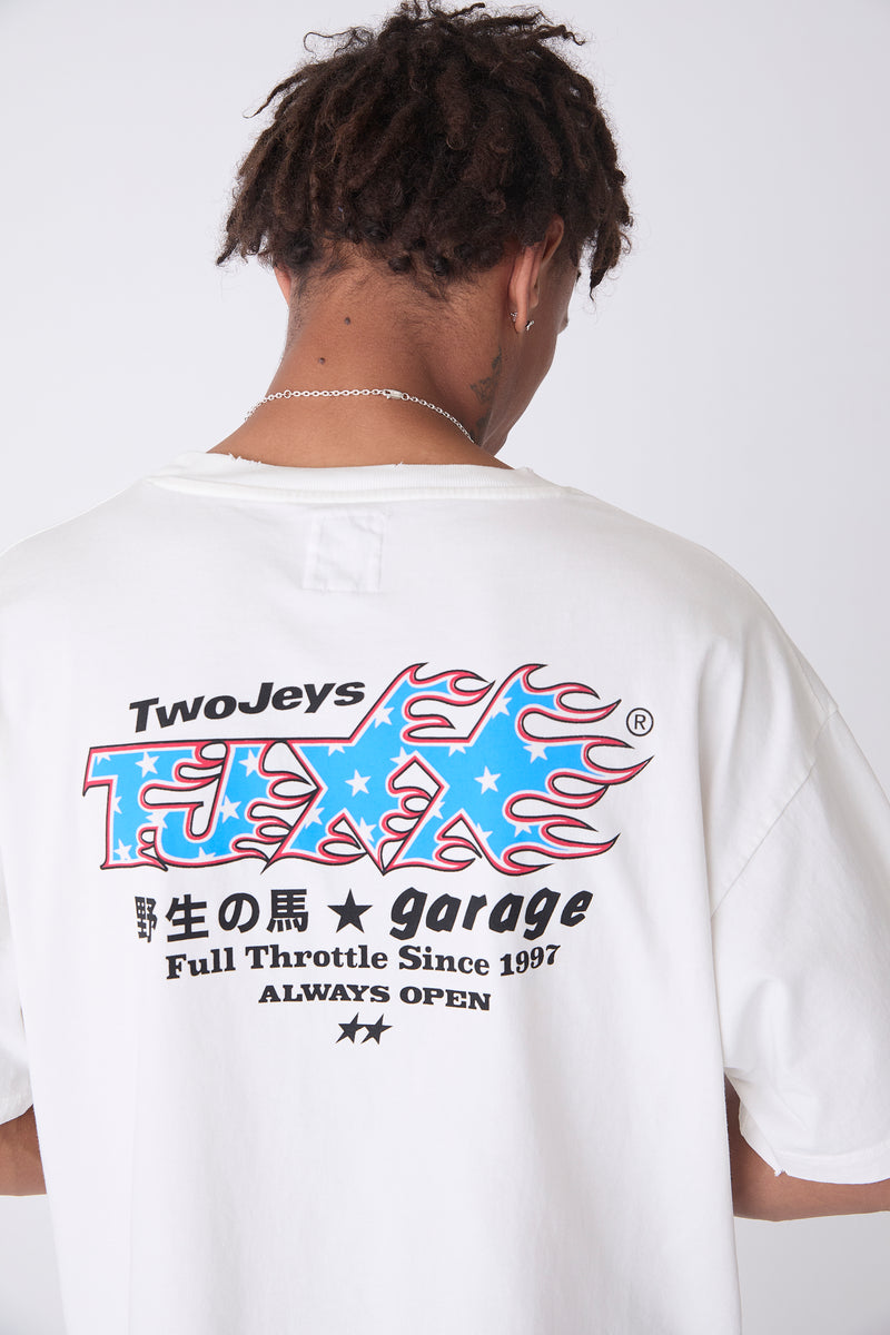 White Garage Tee