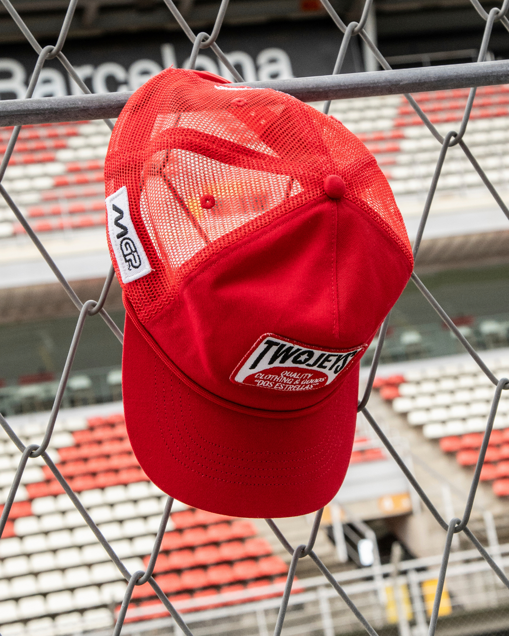 Moto GP Red Trucker Cap
