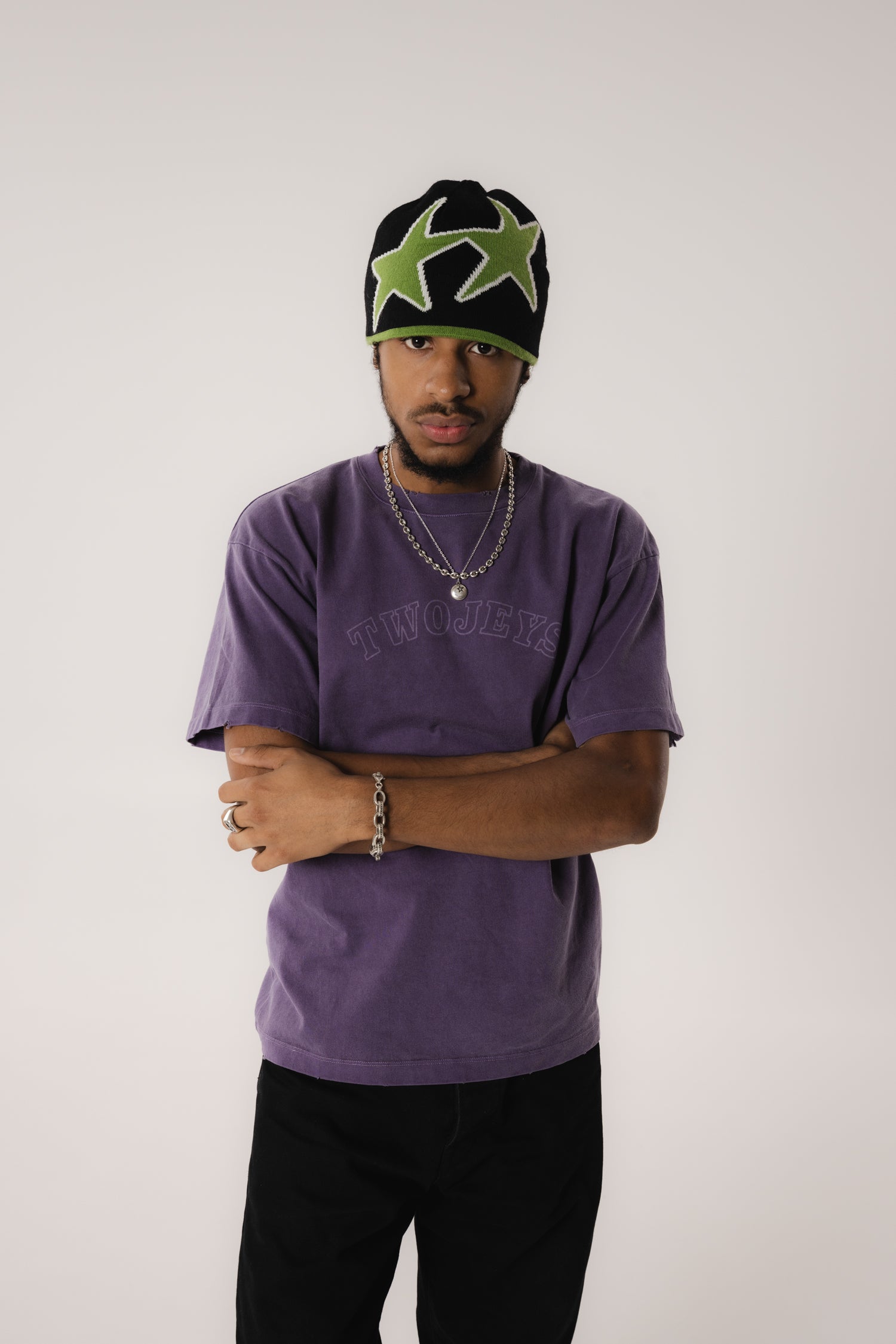 Pigment Dyed Purple Varsity Tee