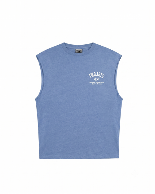 Basic TwoJeys dirty blue Sleeveless – front view