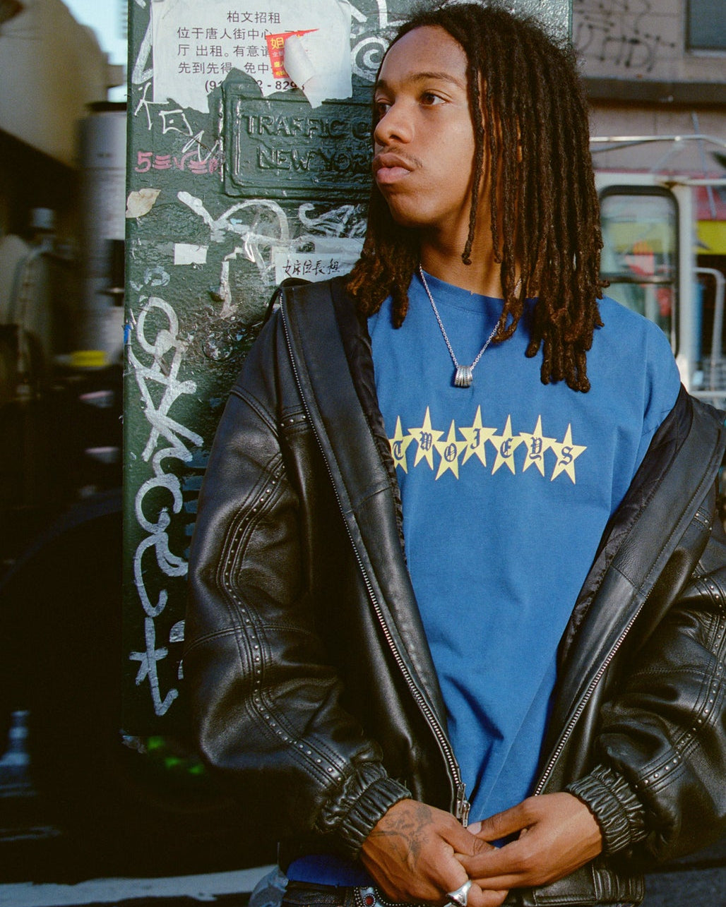 Blue Graphic Stars Tee