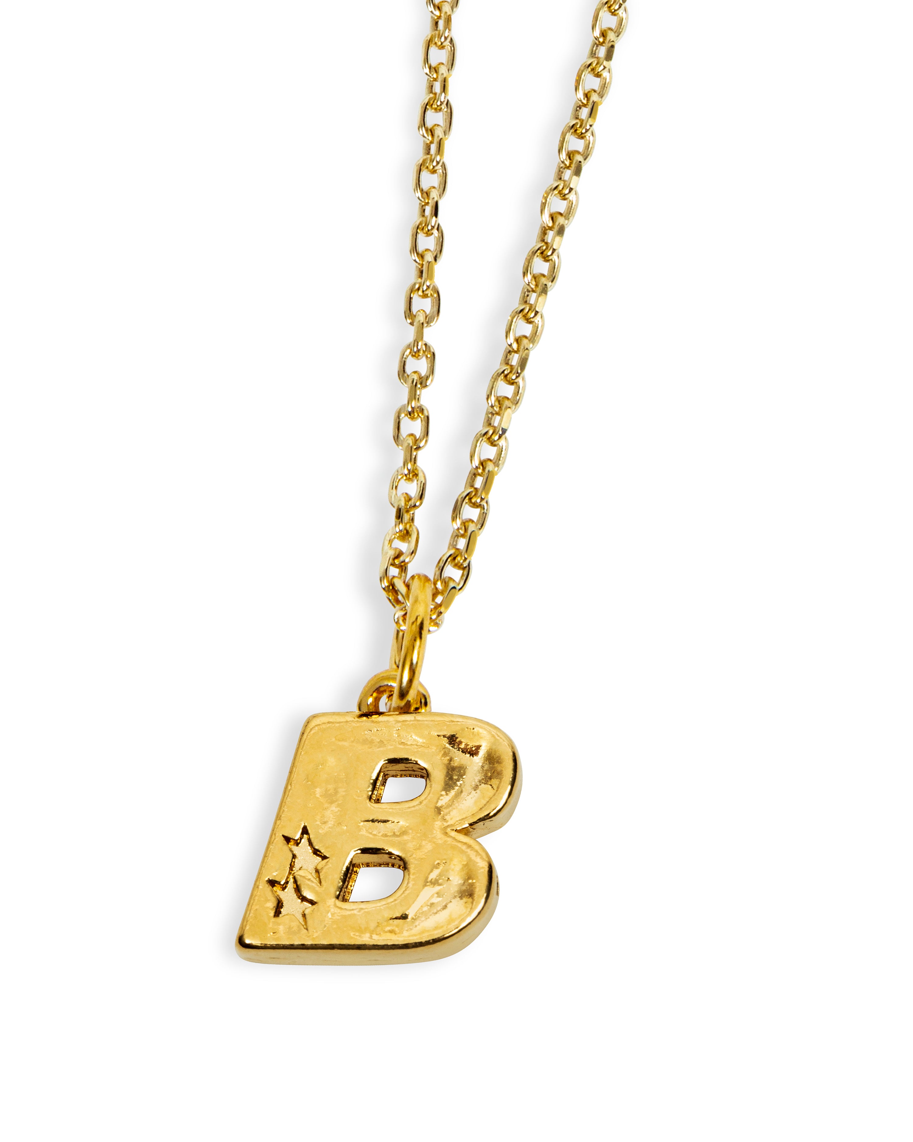 B Initial Pendant in 10kt Yellow Gold