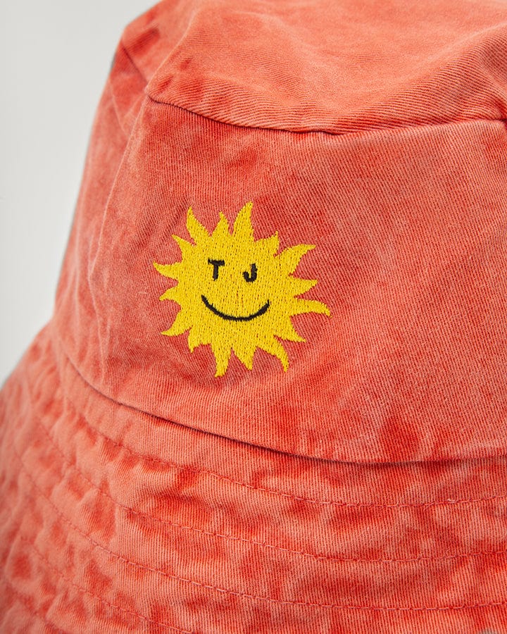 Twojeys Hats RED SUNSET BUCKET HAT